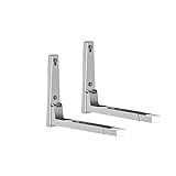 Mikrowellenherd Halterung Edelstahl Universal Mikrowellen Wandhalterung Mikrowellen Halter Wandhalterung Wandhalterung Microwelle Klappbar Mikrowellen Halter für Mikrowelle Backofen 2 Stücke