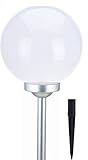 Spetebo LED Solar Leuchtkugel - Ø 25 cm - Kugelleuchte in warmweiß auf 2 Höhen einstellbar - Solarleuchte Garten Lampe Solar Kugel
