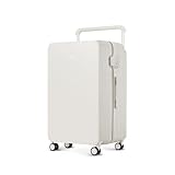 TUPLUS Koffer Trolley ABS Rollkoffer mit 4 Rollen Reisekoffer Handgepäck Hartschalenkoffer mit TSA Schloss, Impression Serie,76.5 x 45.5X 34.5 cm,Weiß