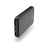 Hama Powerbank Pocket 5 5000mAh (externer Akku mit 2X USB A, Power Pack Zertifiziert, LED Anzeige, Akku Pack Handy Zubehör, Tablet, Bluetooth Box etc., tragbares Ladegerät klein) anthrazit