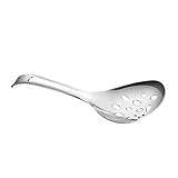 FUNOMOCYA Reislöffel Aus Edelstahl Abtropflöffel Sieb Schöpfkelle Lebensmittelsieb Küchenschaufel Löffel Multifunktionaler Schlitzlöffel Zum Kochen Von Kochgeschirr Silber