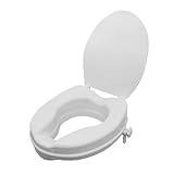 TRUTZHOLM Toilettensitzerhöhung 10 cm mit Deckel 180 kg Traglast WC Sitzerhöhung Toilettenaufsatz Sitzerhöhung für WC