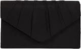 BBjinronjy Clutch Für Hochzeit: Elegante Samt-Handtasche, Kettentasche, Umschlag Crossbody Klassische Abendtasche (Schwarz 3)