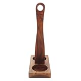 Amosfun Natürlicher Holz Salz Pfeffer Tray mit Griff Vielseitige Gewürzmühlenhalterung Einfache Reinigung Robuste Akazienholz Basis Praktisches Küchenzubehör für Täglichen Gebrauch