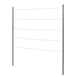 Windhager Edelstahlseil Rankhilfe, Komplett-Set, Metall, 100 x 118 cm, Rankgitter Garten, Pflanzenstütze, Kletterhilfe für Pflanzen, Rankgerüst, ideal für Hoch- + Gemüsebeete, witterungsbeständig