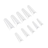 CALLARON 500Stücke Nagelkarte Für Maniküre Transparente Nagelspitzen Palette Für Nageldesign Und Nail Art Zubehör Präsentieren Von Künstlichen Fingernägeln