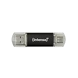 Intenso Twist Line 64 GB, Dual USB-Stick 3.2 Gen 1x1, USB-C und USB-A, 70MB/s, Anthrazit