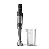 Philips 5000-Serie Stabmixer - 1200W Leistung. ProMix-Technologie. LED-Geschwindigkeitsanzeiger. Stufenlose Geschwindigkeitseinstellung. Kompaktes Design. Leicht zu reinigen. Schwarz (HR2681/00)