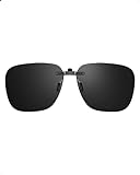 SIPHEW Polarisiert Clip on Sonnenbrille für Brillenträger Damen Herren, Überbrille Clip on Normale Brille UV400 Schutz