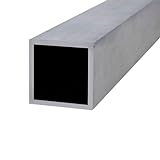 RINGGLO 6063 Aluminium-Vierkantrohr, Metallrohr, 500 x 40 x 40 mm, geschmiedetes Aluminium, Hohlwandstärke 2–4 mm, für DIY-Bastelmodelle,500x40x40x2mm