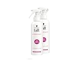 Schwarzkopf Taft Hitzeschutzspray (2x 250 ml), Geeignet für alle Haarstyling-Werkzeuge, Für alle Haartypen mit Anti-Frizz-Effekt und natürlicher Glanz, Vegane Formel*