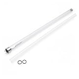 VIALIA UVC-TL Lampe SB 752 55 Watt inkl. Quarzglasröhre und 2 O-Ringen, UVC-Klärer mit Zubehör, zur Säuberung und Pflege des Teichs