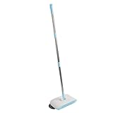 Pongnas Teppich -Kehrmaschinenhandbuch Push Handheld, Handscheibe -Spin Kehrmaschine mit 180 Grad Rotierender Hartboden Wischmaschinenreiniger 2 in 1 Handschubboden Kehrmaschine für Holzmarmor (Blue)