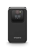 Emporia JOY-LTE - 4G-Handy für ältere Menschen, hohe Lautstärke, 2,8-Zoll-Farbdisplay, 3 Schnellanruftasten, große Tasten, Ladestation, 2-Mpx-Kamera, Schwarz (Italien)