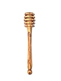 Stilux® Honiglöffel aus Olivenholz, 15 cm Honigheber Honignehmer von Honig & Sirup, Honigspirale Dosierer tropf- und kleckerfrei aus echtem Olivenbaum Holz, Praktischer Helfer für Honig Liebhaber