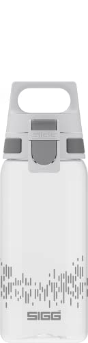 SIGG Total Clear ONE MyPlanet™ Anthracite Trinkflasche (0.5 L), BPA-freie und auslaufsichere Trinkflasche, bruchfeste Sport Trinkflasche aus Tritan mit Fruchtfilter