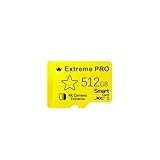 High-Speed-Micro-SDXC-Karte, Klasse 10, UHS-1 + Adapter, Speicherkarte für Smartphone, Tablet und Kamera, Speichererweiterungskarte, Mini-SD-Schalter (512 GB, 512 GB)