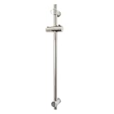 tecuro Duschstange 115 cm verchromt - Wandstange mit variablen Wandbefestigungen und verstellbarem Brausegleiter