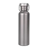 Begchy Trinkflasche aus Titan, 750 ml, Zubehör für Camping, Outdoor, Tourismus, Sport, Radfahren, Wandern, Camping, mit Becherhülse