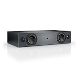 Nubert nuBox AS-225 Testsieger | Schwarze Soundbar mit Grauer Front | Soundplate für Streaming | TV-Lautsprecher mit Bluetooth aptX | Soundbase mit 2 Wege Technik | Vollaktive Stereobase