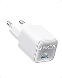 Anker USB C GaN Ladegerät 30W, 511 Ladegerät (Nano 3), PIQ 3.0 PPS, Für iPhone 16/15/15 Pro/15 Pro Max/14 Pro/14 Pro Max, Galaxy, Pixel 4/3, iPad (Ohne Ladekabel)