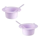 Tabanzhe Warmwachs-Topfeinsatz, Silikon-Wachstopfeinsatz mit Rührstab, Schmelzwachsschale, Wachs-Ersatz-Set für Schmelzwachs, Haarentfernung, Zuhause, Schönheitsshop