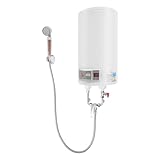 Elektrischer Warmwasserspeicher 35L Energiesparend 2000W Wasserboiler Wandmontierter Warmwasserbereiter 25-75 ℃ Handbrausenhalterung und Wasserhahn 59 * 34cm