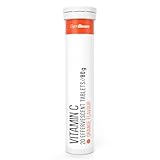 GymBeam Vitamin C Brausetabletten - Vitamin C 1000 mg Brausetabletten mit Ascorbinsäure, unterstützt Nerven- und Immunsystem, reduziert Müdigkeit, fördert Kollagenbildung (20 Tab (1er pack), Orange)