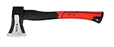 Spaltaxt Spalthammer mit Keil und Fiberglas Stiel, Universal Spaltbeil Holzspalter, Gewicht:1000g (YT-79980)