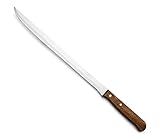 ARCOS Jamonmesser mit Klinge von 250 mm aus Edelstahl - Scharfes Messer für präzises Schneiden von Schinken und Fleisch - Griff aus komprimiertem Holz, Serie Latina, Farbe Braun