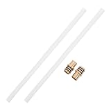 Warmhm 2 Sätze DIY Gartenfackel Docht Ersatz Fiberglas Docht mit Messinghalter und Dichtung für Flaschenfackeln Terrasse Beleuchtung Außenbeleuchtung