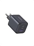 UGREEN 45W USB C Ladegerät 3-Port PPS Schnellladegerät 25W PD Netzteil GaN Charger Adapter kompatibel mit Galaxy S25 Ultra, S24, iPhone 16 Pro Max, MacBook Air, iPad, Tab A8, Pixel 9, HomePod
