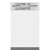 Exquisit Geschirrspüler, Spülmaschine, 45 cm Breite, Teilintegriert, 9 Maßgedecke, 9 Liter, Startzeitvorwahl, ECO-Modus, Geschirrspüler 45 cm, EGSP51009-EB-030E inox