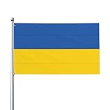 Flagge der Ukraine Druck Outdoor-Flagge für Terrasse, Rasen, Party-Dekoration, zeigen Sie stolz Ihren Stil