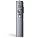 Norwii N95 Bluetooth Präsentation Clicker mit USB-C, USB-A-Empfänger, wiederaufladbare PowerPoint Clicker, Präsentation Remote, Long Range Wireless Presenter für Tablet/Laptop (Grün, BLE&USB-AC)