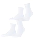 FALKE Unisex Socken Run 2-Pack U SO Baumwolle atmungsaktiv 2 Paar, Weiß (White 2000), 37-38