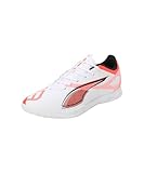 PUMA Unisex Ultra 5 Play IT Fussballschuh, White Black-Glowing RED, 44 EU