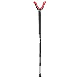 Zeadio Einbeinstativ-Stock-Rest mit hochverdichtetem Schaumstoffgriff, verdrehbarem Verriegelungsbein und einem V-Yoke-auflagekopf ohne Kratzer für Outdoor-Aktivitäten