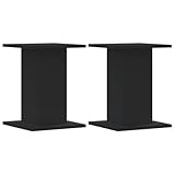 vidaXL Lautsprecherständer 2 STK., Hoher Boxenständer, Lautsprecherpodest für HiFi Heimkino Surround Sound, Verbessertes Audio-Hörerlebnis, Schwarz Holzwerkstoff