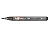KREUL 62105 - Tattoo Pen schwarz, Strichstärke 0,5 - 3 mm, Kosmetiktinte auf Wasserbasis, hält bis zu 5 Tage, dermatologisch getestet, vegan, parabenfrei