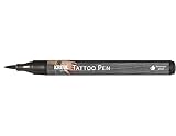 KREUL 62105 - Tattoo Pen schwarz, Strichstärke 0,5 - 3 mm, Kosmetiktinte auf Wasserbasis, hält bis zu 5 Tage, dermatologisch getestet, vegan, parabenfrei