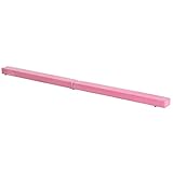 HOMCOM Schwebebalken 210cm Faltbar Gymnastik Balance Beam für Kinder und Erwachsene Balken Turnen Gymnastikbalken, Trainingsgeräte Balancierbalken für Zuhause Fitness Training Turnen, Rosa