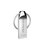 Poxfun USB Stick 512GB Silber Speicherstick 3.0 Hohe Kapazität USB Sticks Dauerhaft USB-Flash-Laufwer Mini Flash Drive für Laptops,PC,Computer und Autos