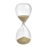 TFA Dostmann Sanduhr 15 Minuten, 18.6009.53.90, aus Glas, goldfarbenen Sand, Wohnaccessoire, Gold, (L) (B) 73 x (H) 190 mm