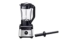 Braun Standmixer PowerBlend 7 JB7550BK, Mixer mit dreieckigem Glasbehälter, 10 Geschwindigkeiten + Pulsfunktion, PrecisionCrush-Klinge, Reinigungsprogramm, Stampfer & 600 ml Flasche, 1400 W, Schwarz