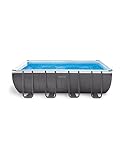 Intex Schwimmbadrahmen-Set Ultra Quadra, Grau, 274 x 549 x 132 cm, XTR 26356