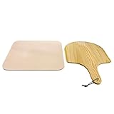 Pizza Grill Stone - Pizza Paddle, Ofen-Slab | Leistungsstarke Pizzarinde mit hoher Temperatur, handgemachte Brotplatte, Grillfliesen im Freien, Rectang-Kochplatte