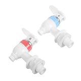 Operitacx 2 Stück Wasserhahn für Wasserspender Wiederverwendbarer Kunststoff Zapfen mit Doppelventilen Einsetzbar Einfach zu Bedienen Spritzsicher und Langlebig für Getränkespender