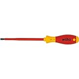 Wiha Schraubendreher SoftFinish® electric Schlitz (00821) 3,0 mm x 100 mm VDE geprüft, stückgeprüft, ergonomischer Griff für kraftvolles Drehen, Allrounder für Elektriker