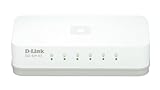 D-Link GO-SW-5E 5-Port Ethernet Easy Desktop Switch (10/100 Mbit/s, automatische MDI/MDIX-Erkennung) weiß